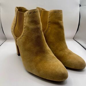 Lauren Ralph Lauren Vivianne Camel Suede Studded Ankle Booties‎